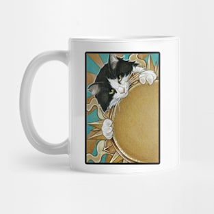 Cats Love The Sunshine - Black Outlined Version Mug